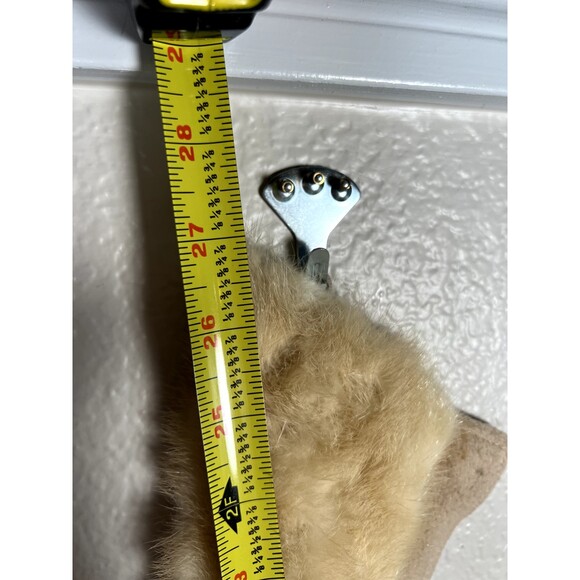 Vintage Mink Fur Collar Sz 3.5" Fur/1.5" Collar x 27" Lined Blonde - Picture 7 of 10